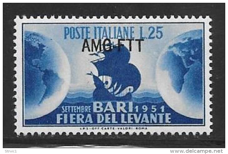 Italy Trieste Zone A Scott # 129 Mint Hinged Italy #585 Overprinted, 1951. Tiny Thin - Mint/hinged