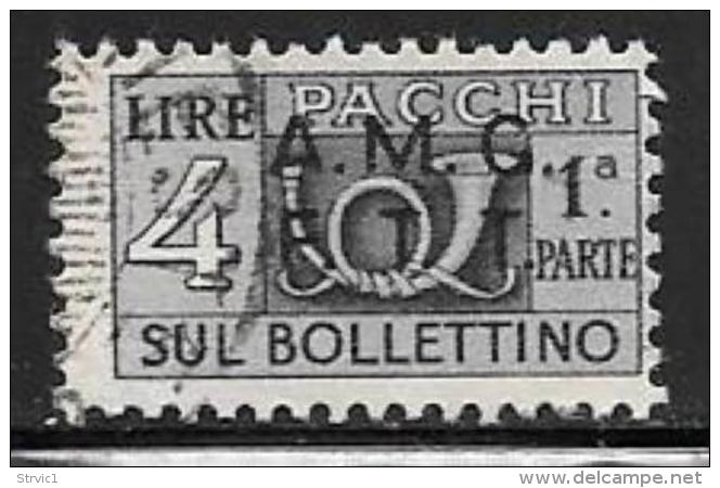 Italy Trieste Zone A Scott # Q4 Part 1 Used Italy Parcel Post Stamp Overprinted, 1947 - Postage Due