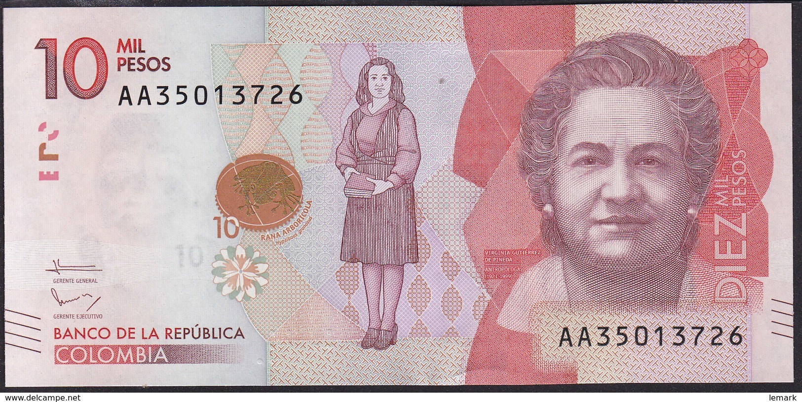 Colombia 10000 Pesos 2016 Pnew UNC - Colombia