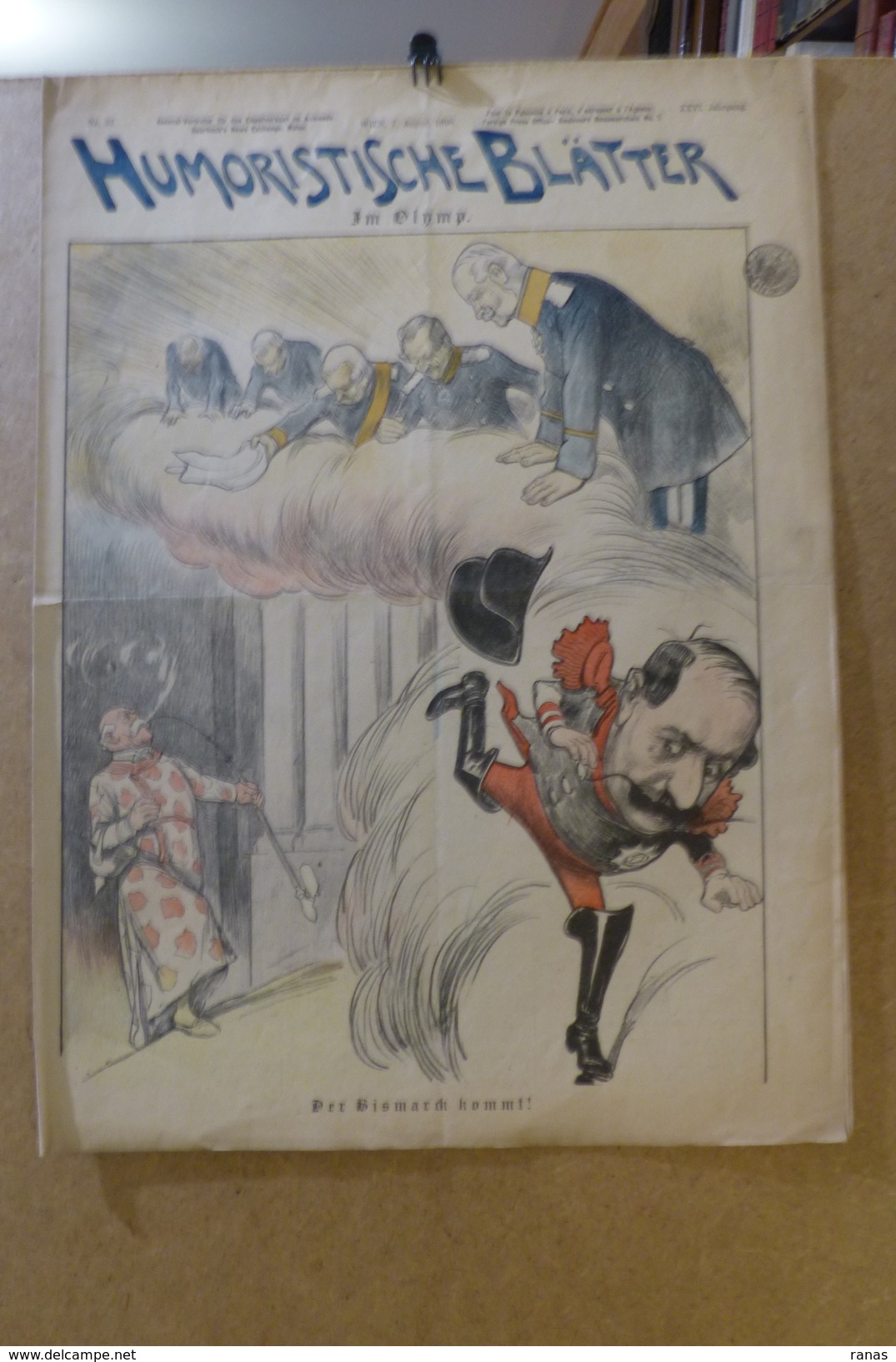 Revue Journal Humoristische Blätter Satirique Caricature 41 X 30 Germany Allemagne Bismarck N° 32 De 1898 Pipe Napoléon - 1850 - 1899