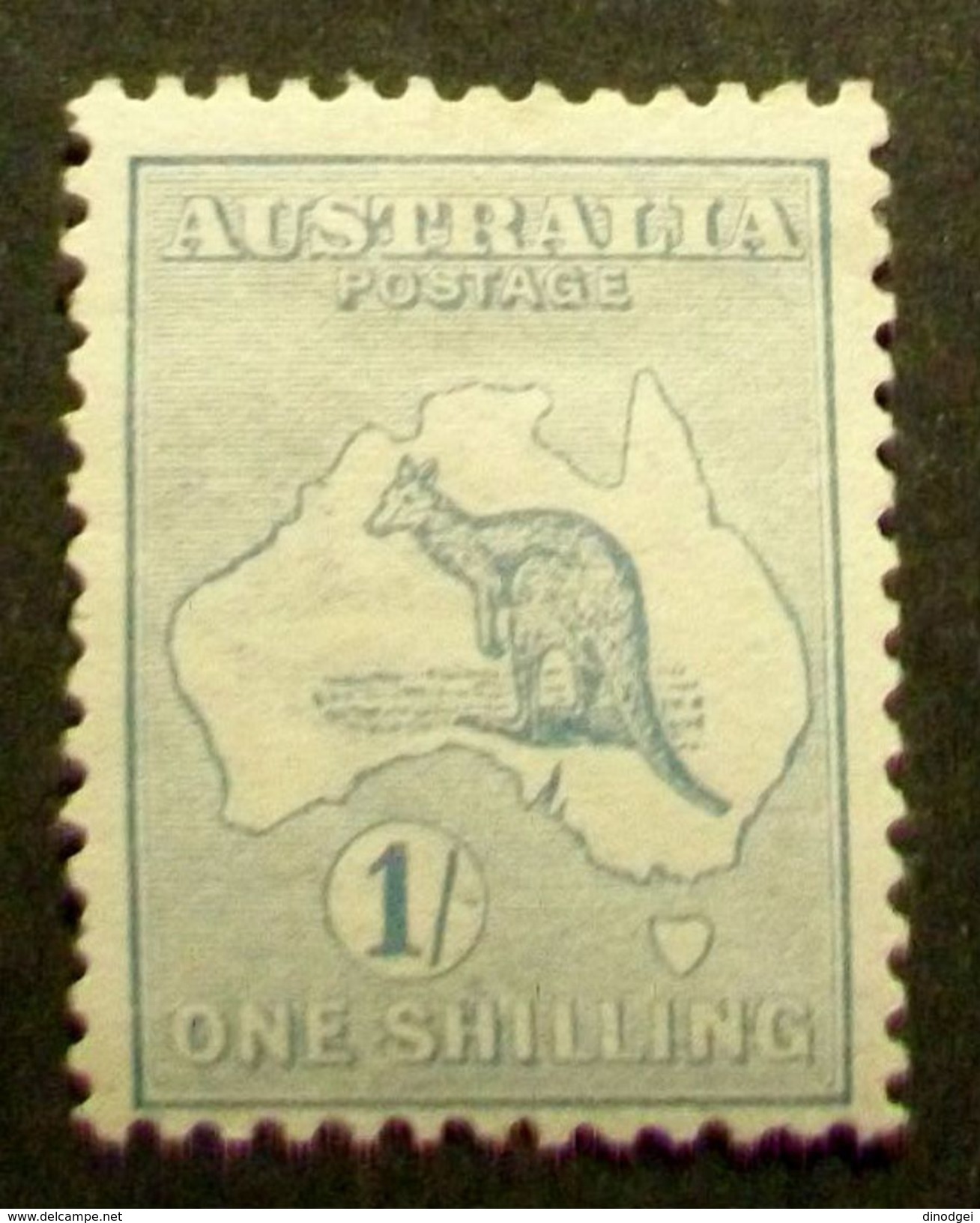 006-australia-1913 - " Kangaroo And Map 1sh - Y.T. 10a Fil II , Mlh " Valore Nuovo - Usati