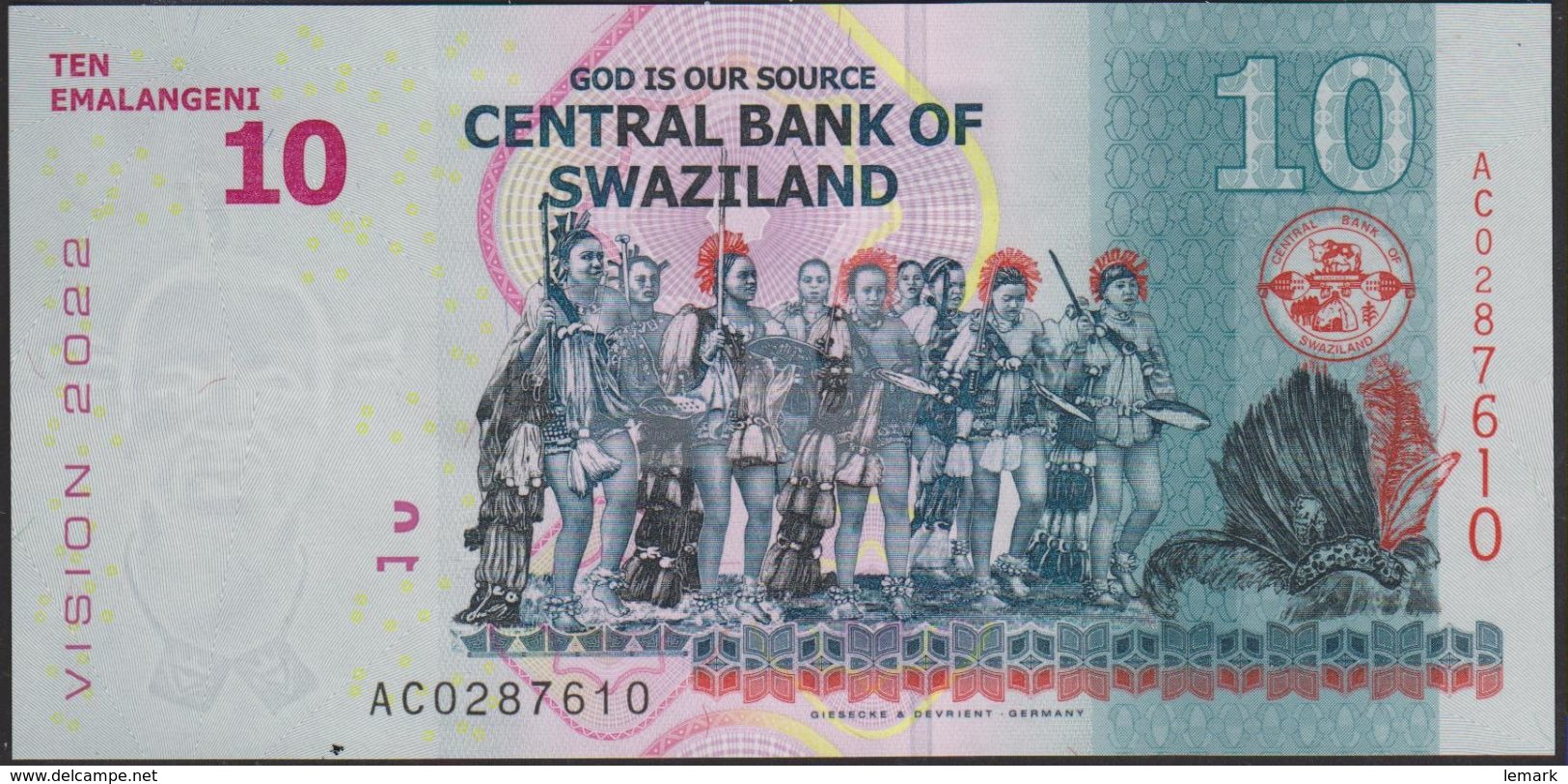 Swaziland 10 Emalangeni 2017 Pnew UNC - Swasiland