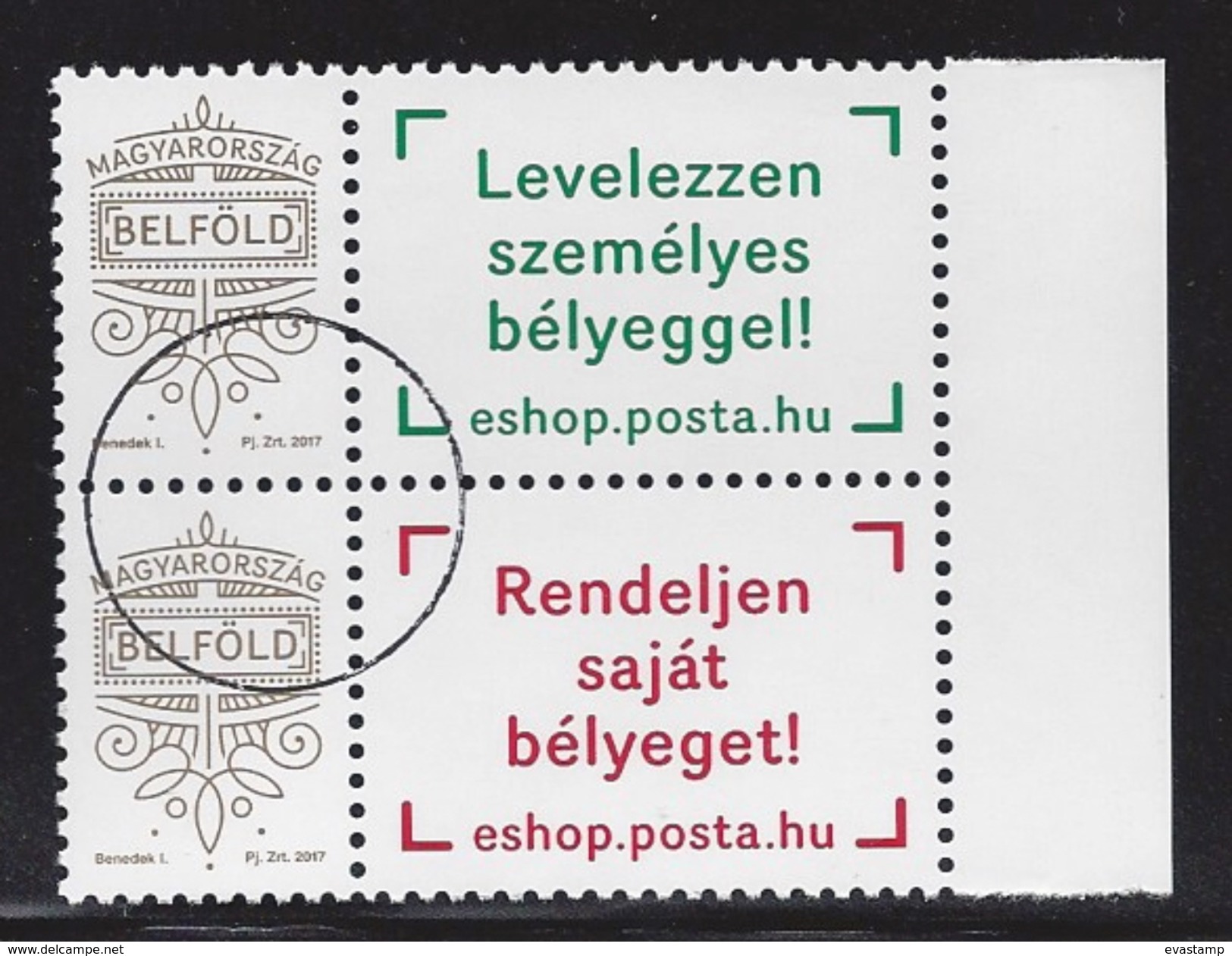 HUNGARY - 2017.Personalized Stamp With "Belföld" - Very Own Stamp SPECIMEN!! - Essais, épreuves & Réimpressions
