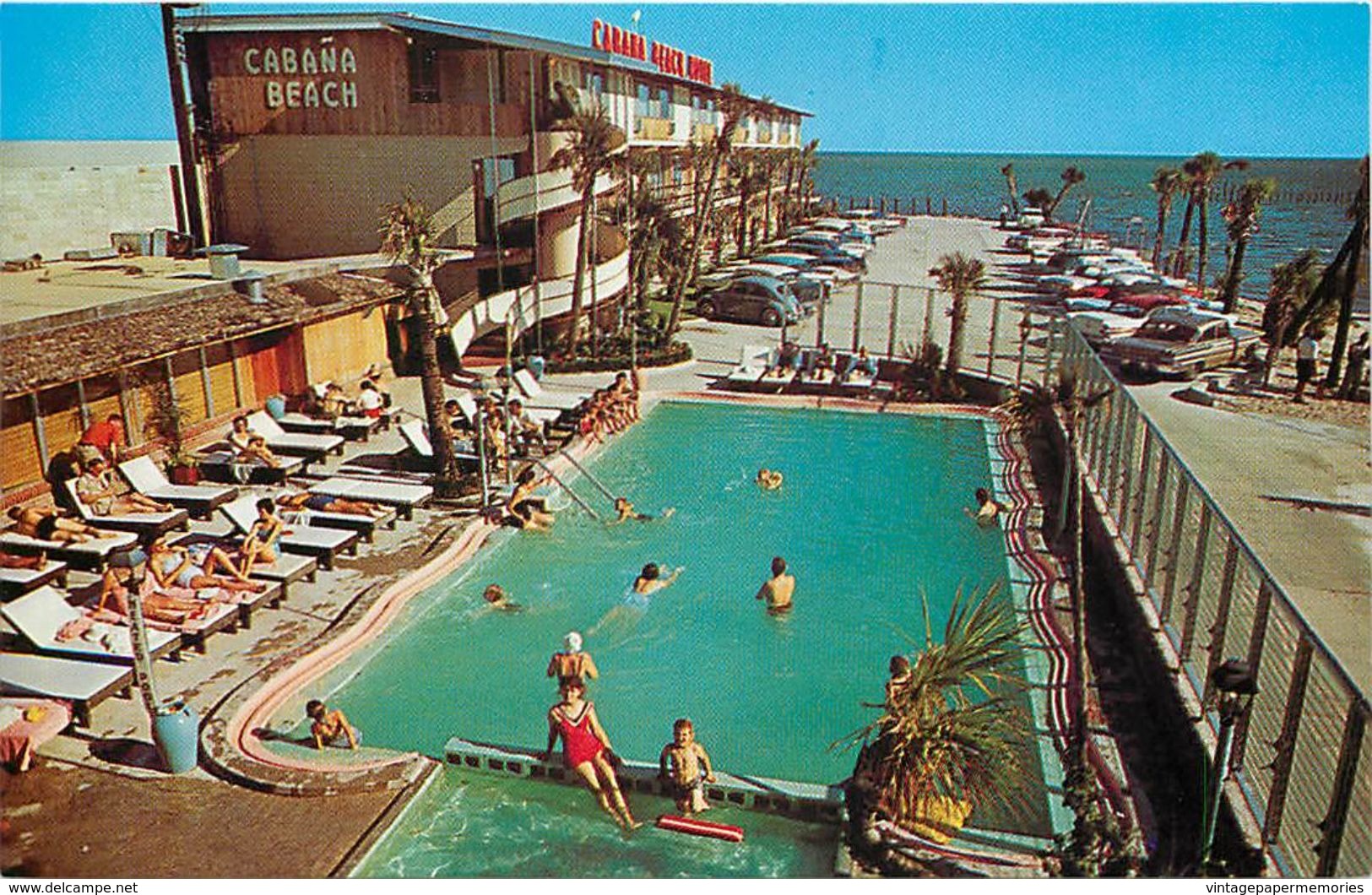 276621-Mississippi, Biloxi, Cabana Beach Motel, Swimming Pool, Douglas R Smith Photo By Dexter Press No 35874-B - Autres & Non Classés