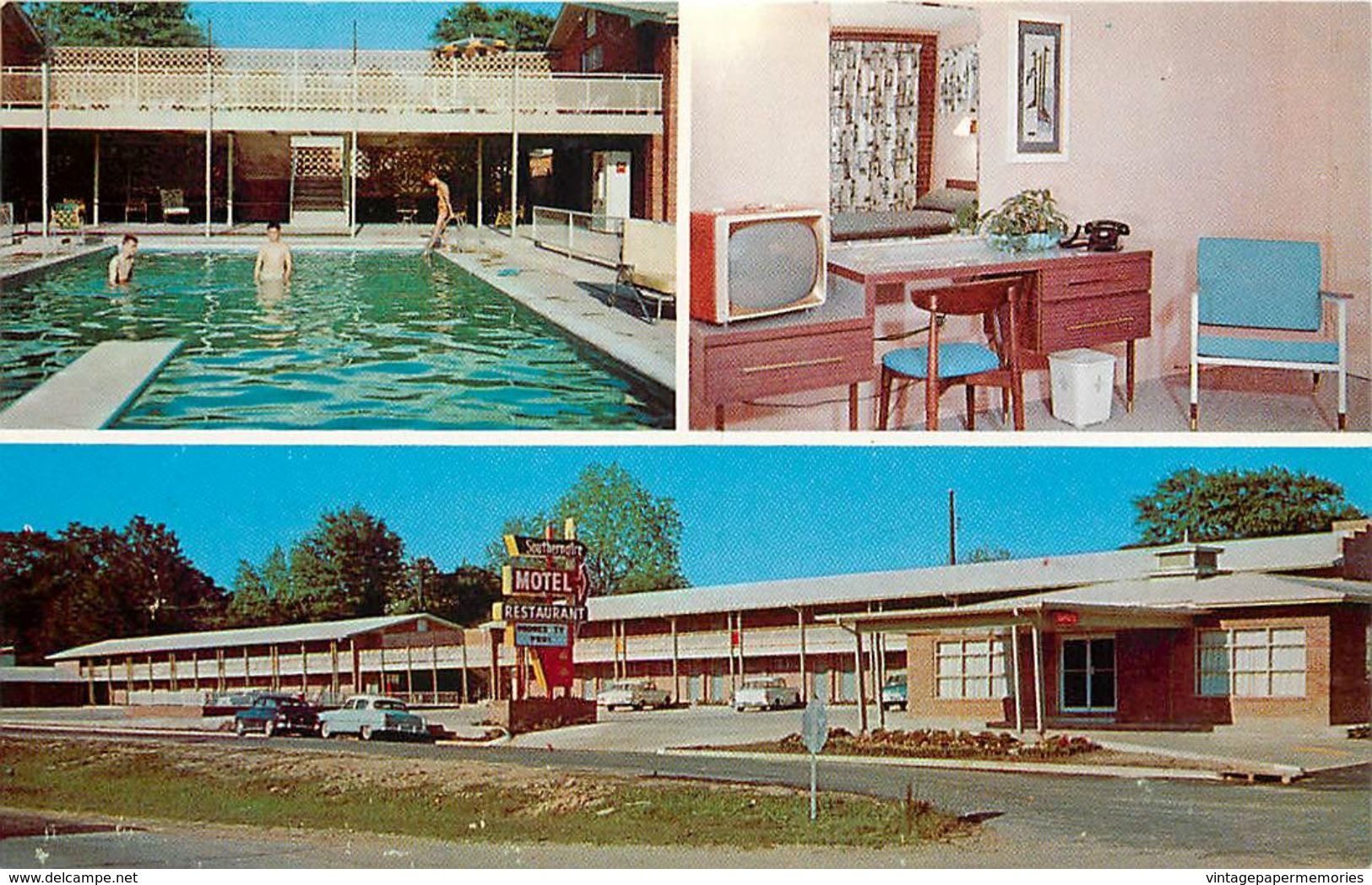 276685-Mississippi, Hattiesburg, Southernaire Motel, O.C. Campbell Photo By Dexter Press No 23858-B - Hattiesburg