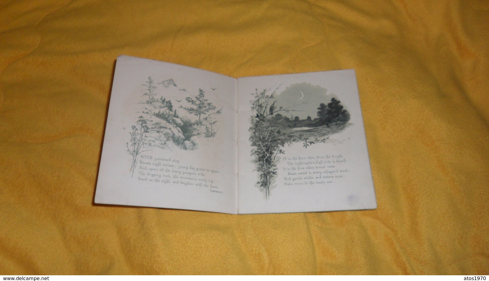 LIVRE ANCIEN DE 20 PAGES ILLUSTRES DATE ?. EN ANGLAIS. / TWILIGHT MEMORIES IN PCTURE AND POEM..G. THOMPSON HUTCHINSON.. - Autres & Non Classés