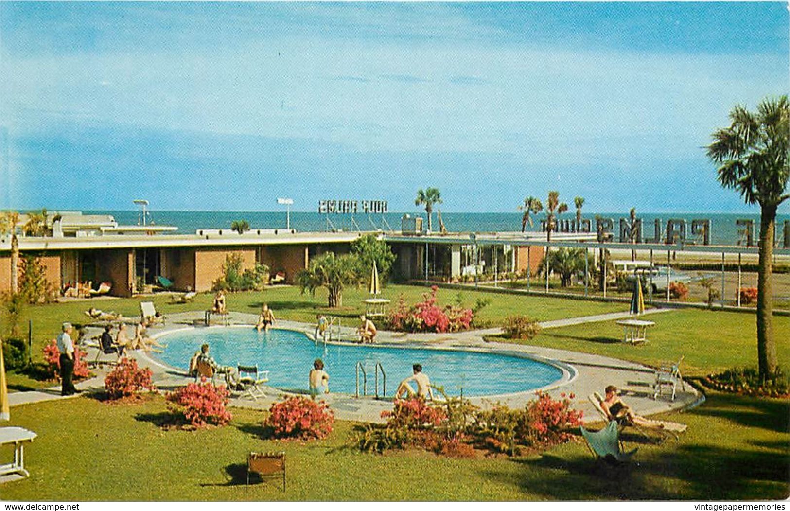 276773-Mississippi, Pass Christian, Gulf Palms Hotel Court, Swimming Pool, Hinman Advertisers By Dexter Press No 21767-B - Autres & Non Classés