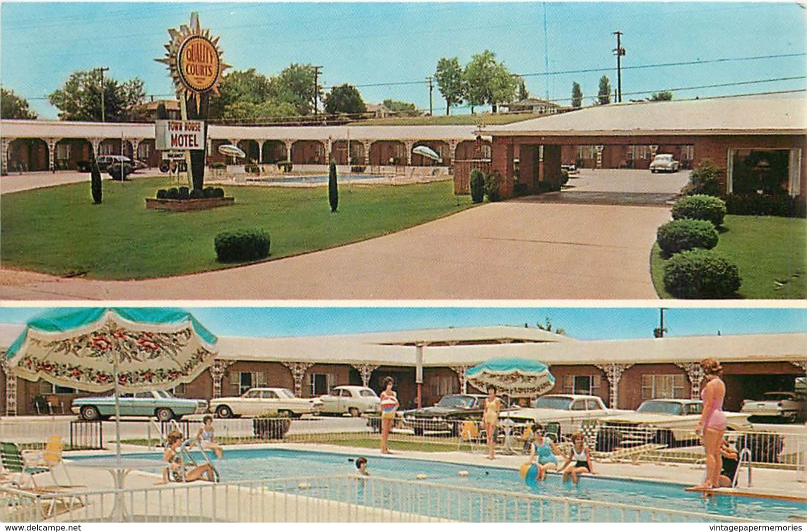 276789-Mississippi, Tupelo, Town House Motel, Swimming Pool, O.C. Campbell Photo By Dexter Press No 62122-B - Sonstige & Ohne Zuordnung