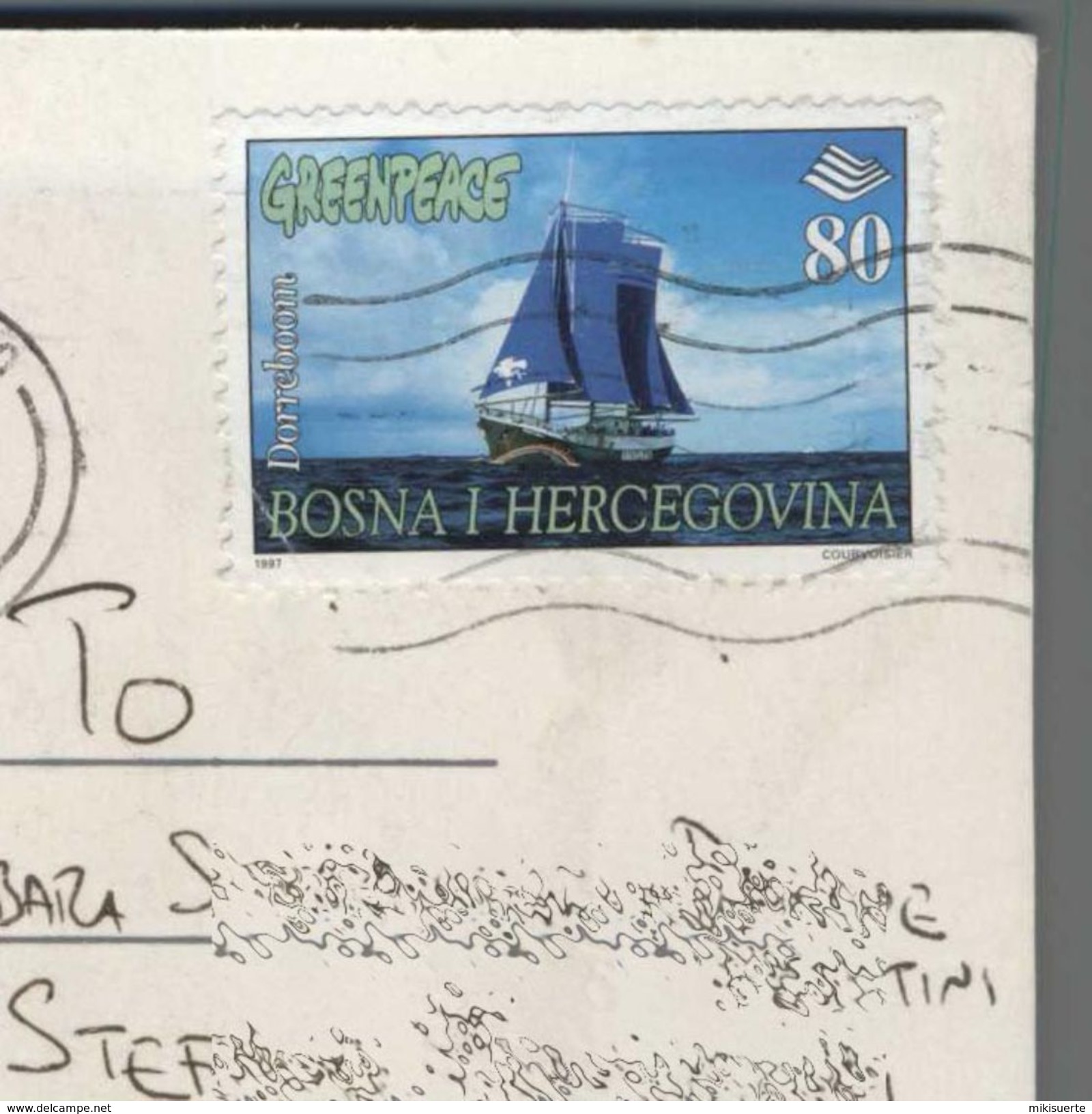 C2705 BOSNIA I HERCEGOVINA Postal History 1997 GREENPEACE (m) - Bosnia Erzegovina