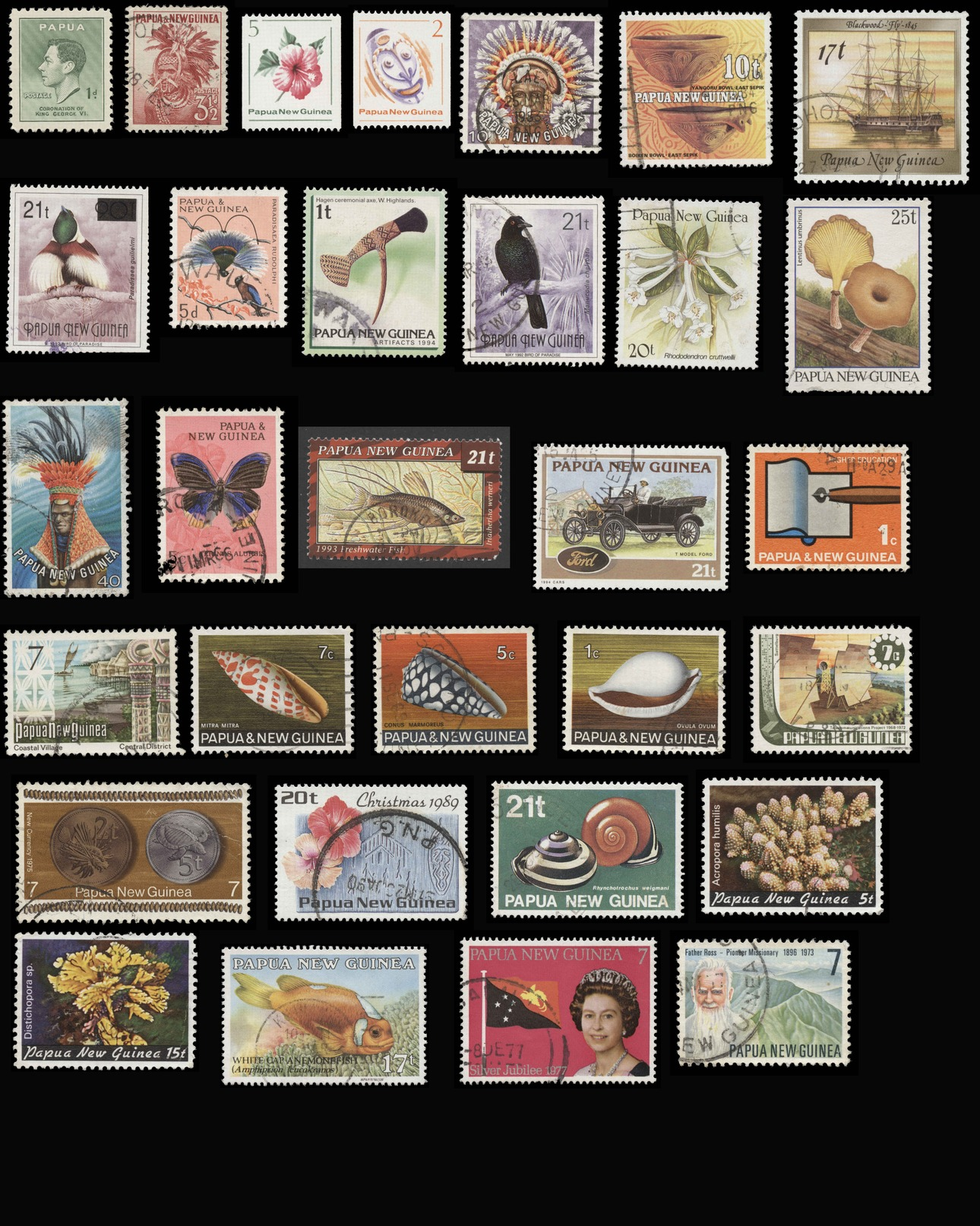 Papua New Guinea Mini Collection Of 31 Stamps - Papua New Guinea