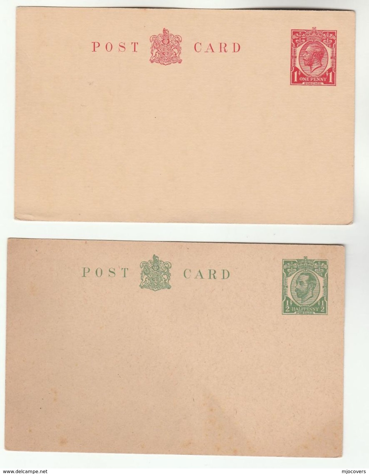 2 X GV Postal STATIONERY CARDS Card Cover Stamps GB - Stamped Stationery, Airletters & Aerogrammes