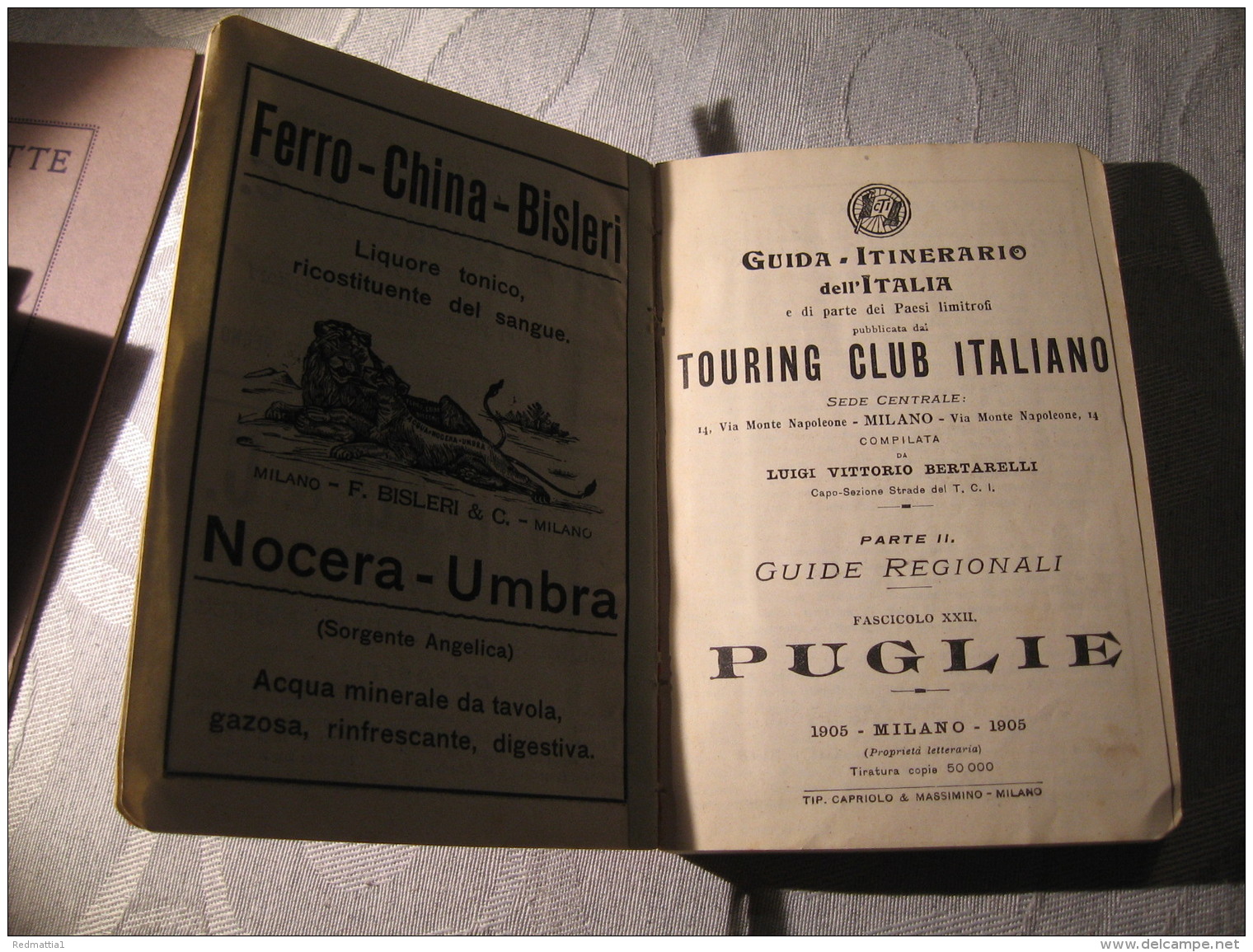 PUGLIE  GUIDE REGIONALI   T .C. I.    1905 - Toursim & Travels