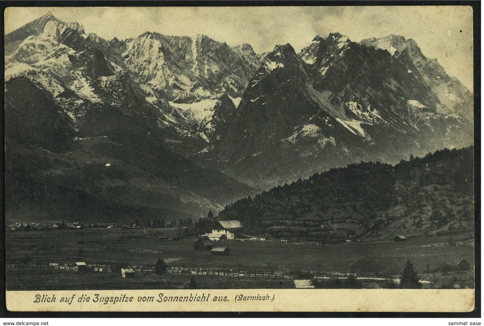 Blick Auf Die Zugspitze Vom Sonnenbichl Aus  -  Ansichtskarte  Ca.1905     (8072) - Bad Wiessee