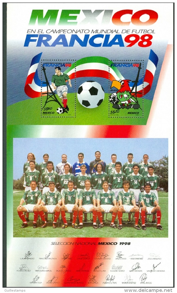 MEXICO 1998 FOOTBALL WORLD CUP AT FRANCE S/S** (MNH) - Mexico