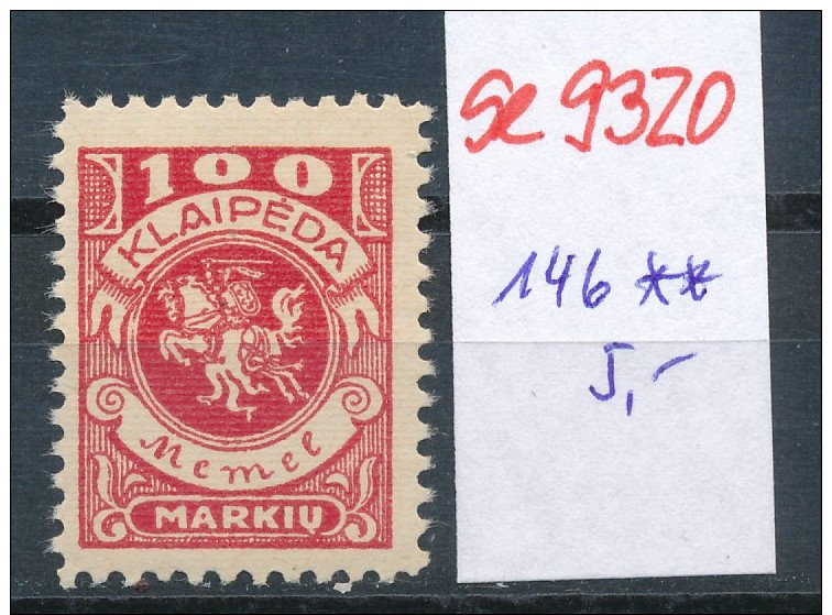 Memel Nr. 146 **   (se9320  ) Siehe Bild - Klaipeda 1923