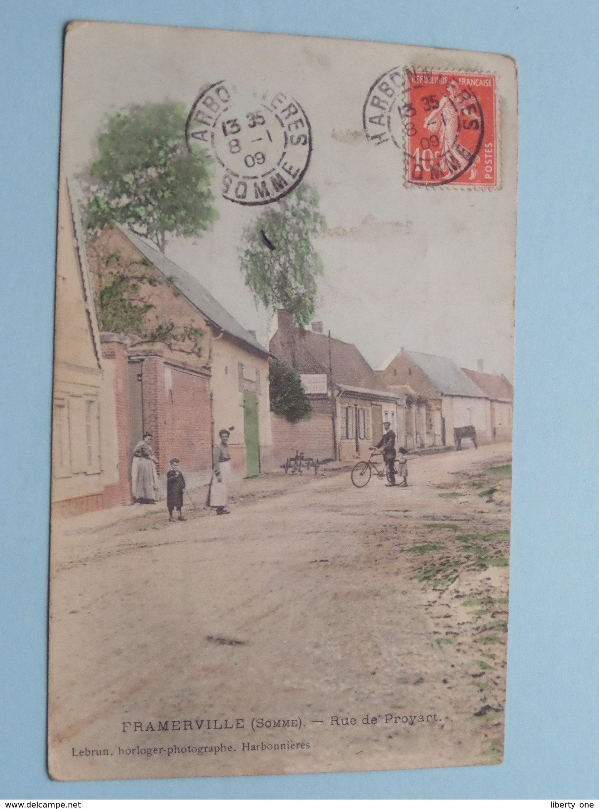 FRAMERVILLE Rue De PROYART ( Lebrun Horloger-Photographe ) Anno 1909 ( Voir Photo ) ! - Peronne