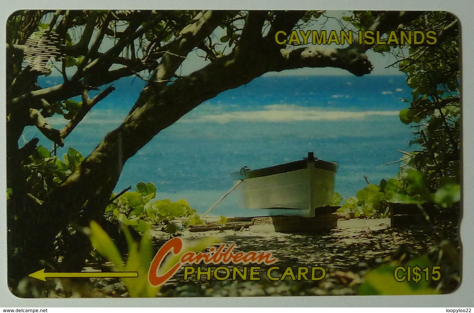 CAYMAN ISLANDS - GPT - CAY- 6B - Boat On Beach - 6CCIB - $15 - Mint - Kaaimaneilanden