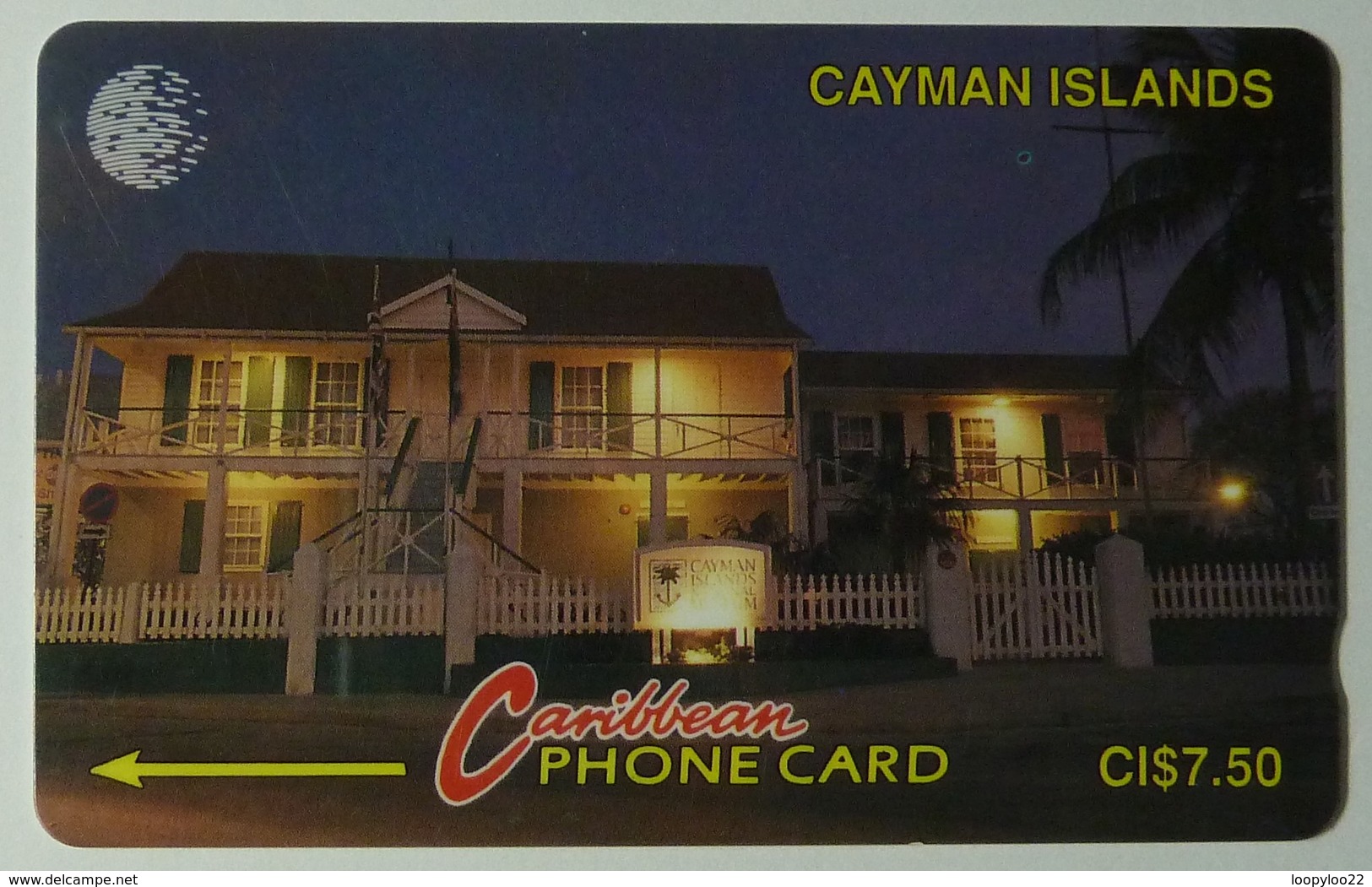 CAYMAN ISLANDS - GPT - CAY- 6C - Museum At Night - 6CCIC - Silver Strip - $7.50 - Used - Cayman Islands