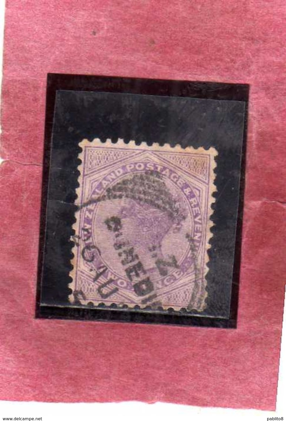 NEW ZEALAND NUOVA ZELANDA 1882 VICTORIA QUEEN REGINA VITTORIA PENNY 2p PENCE USATO USED OBLITERE' - Used Stamps
