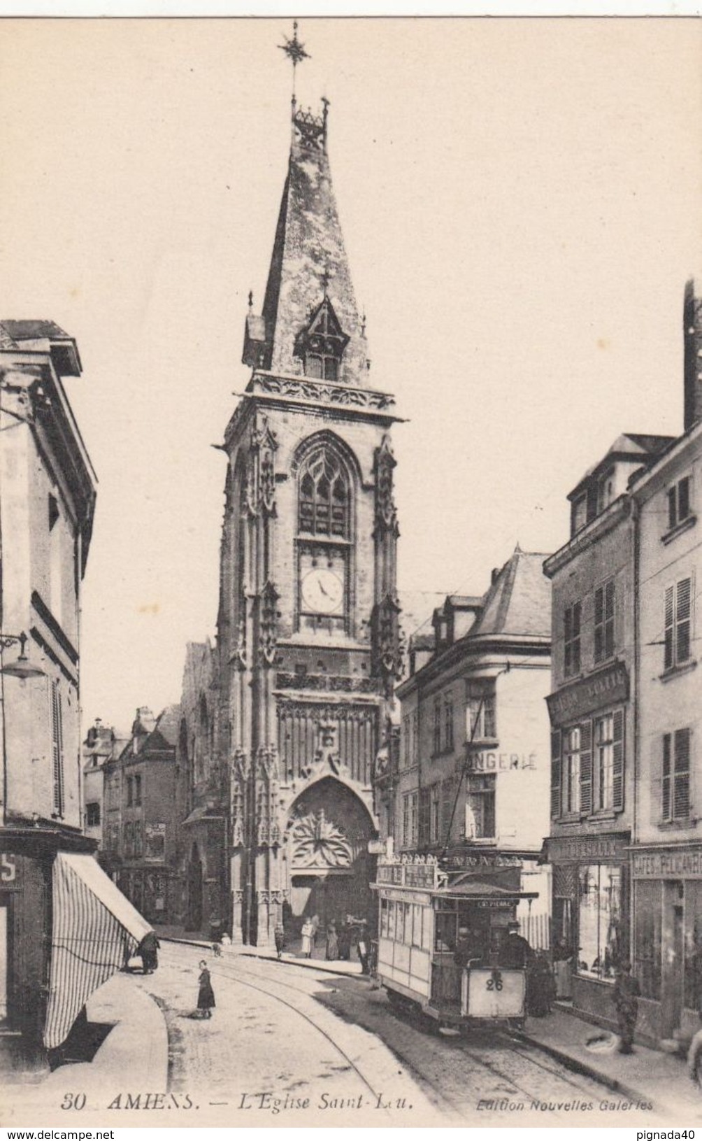 Cp , 80 , AMIENS , L'Église Saint-Leu - Amiens
