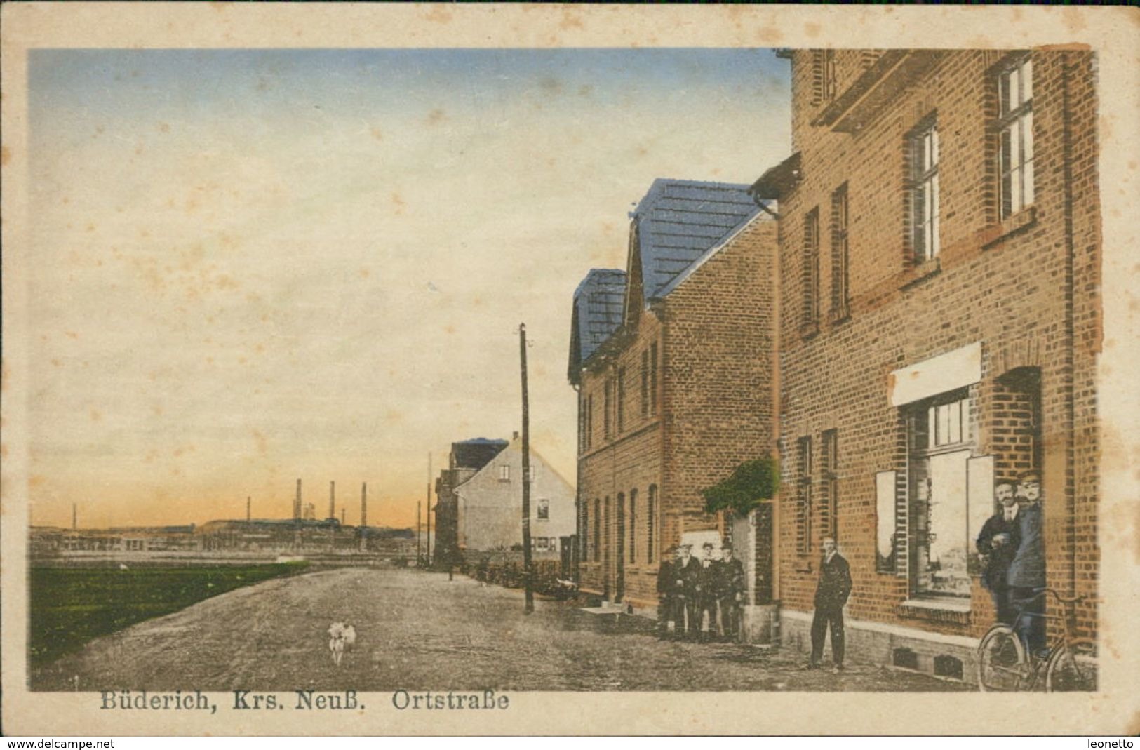 AK Meerbusch Büderich, Ortstraße, Um 1920, Stark Fleckig, Selten! (27781) - Meerbusch