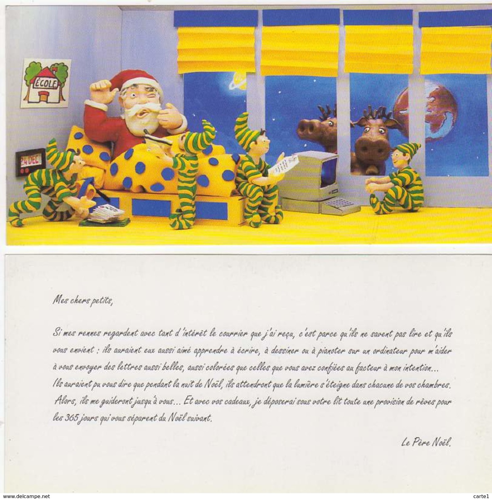 Carte Du Père Noel La Poste 1998 - Autres & Non Classés