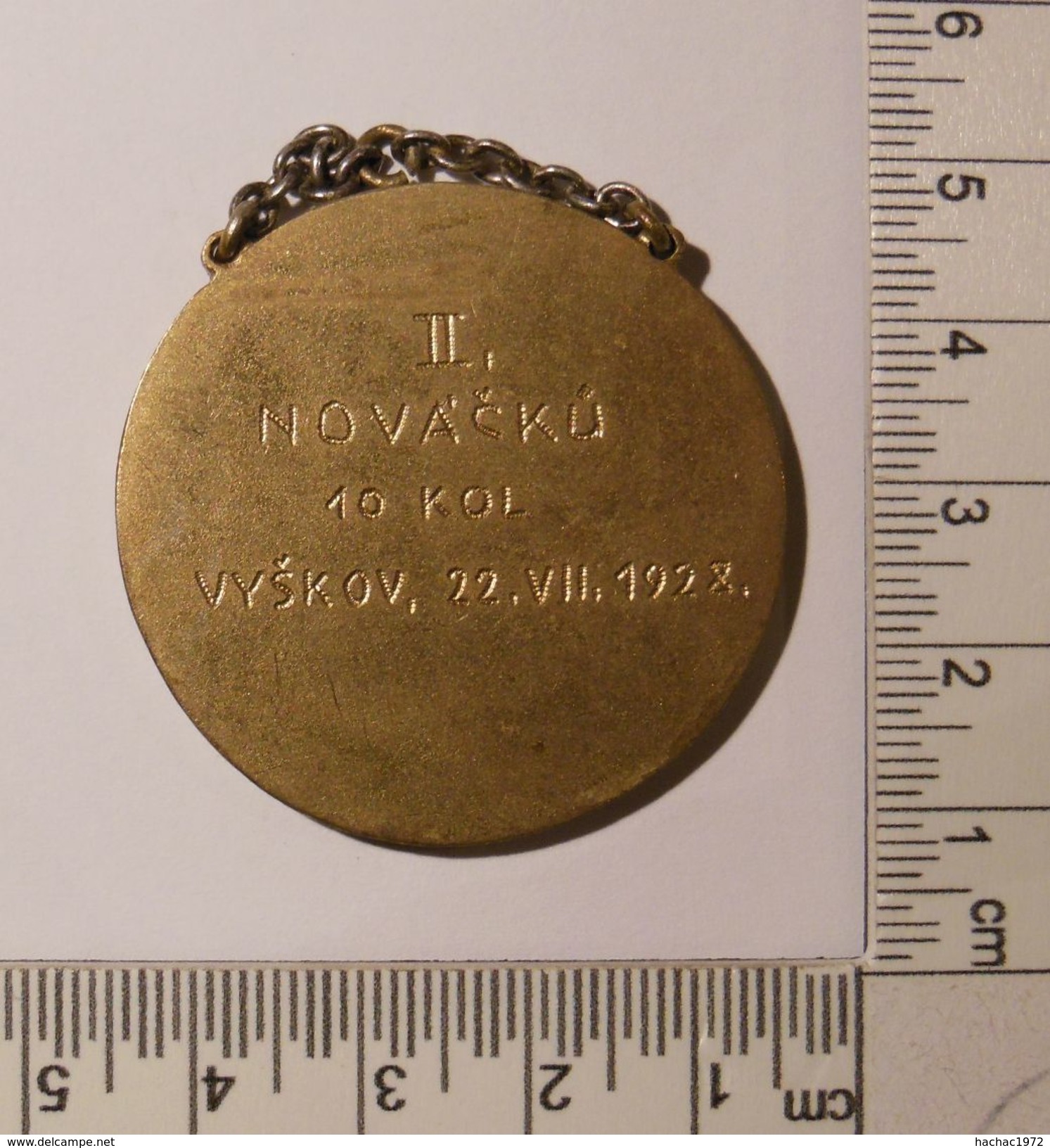 Old Cycling Medal Czech Republic, IInd Place, 1928 - Wielrennen