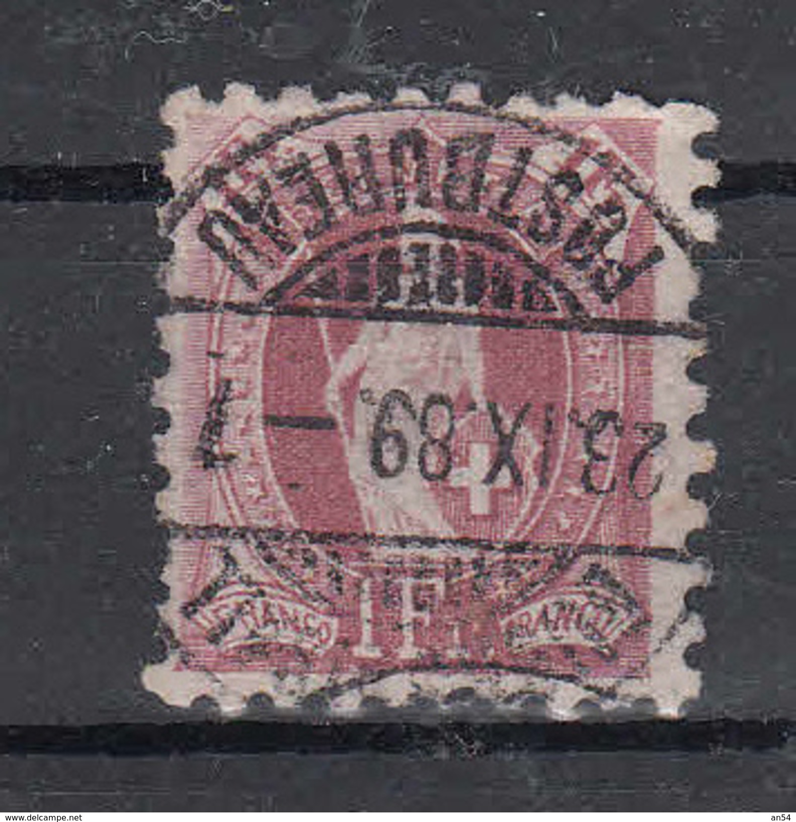 1888  N° 71B  OBLITERATION CENTRALE  COTE 125.00 Frs. VENDU à15%     CATALOGUE  ZUMSTEIN - Used Stamps