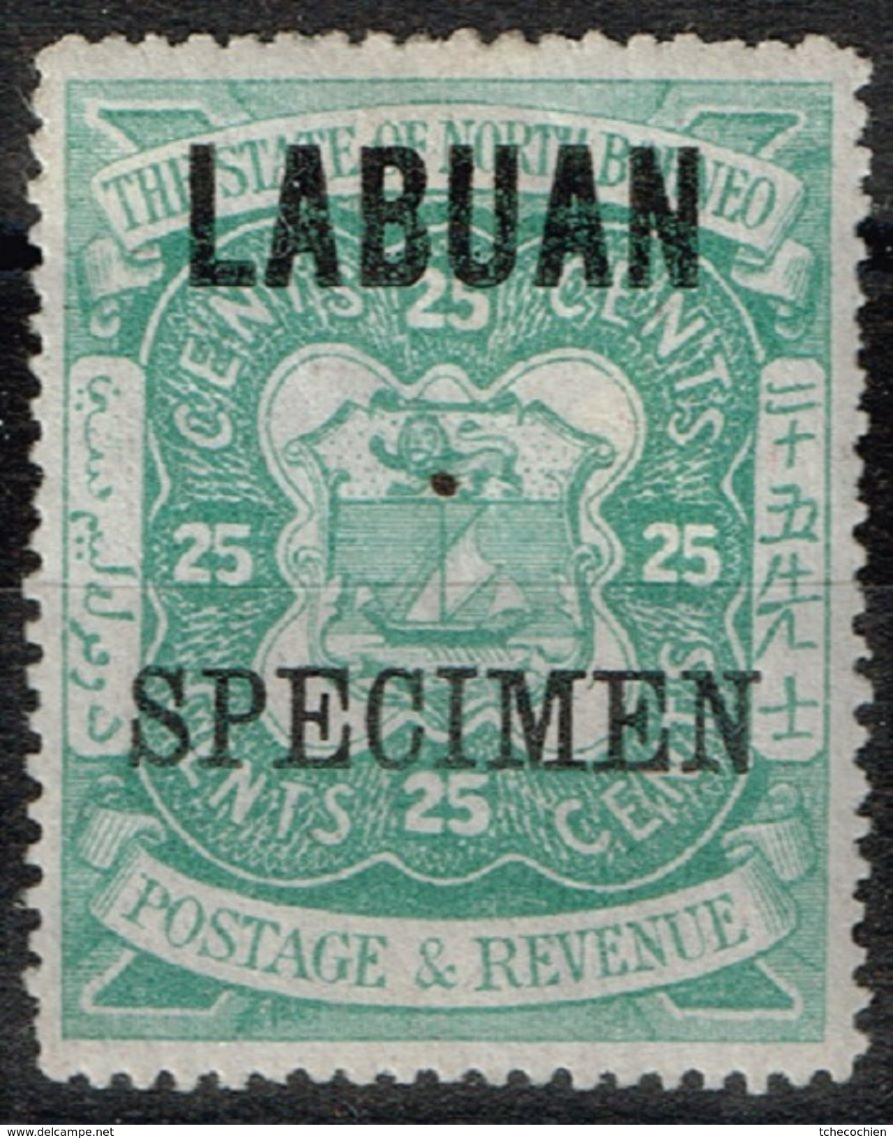 Labuan - 1896 - Y&T N° 62, Neuf Avec Trace De Charnière, Surchargé Specimen - Autres - Océanie