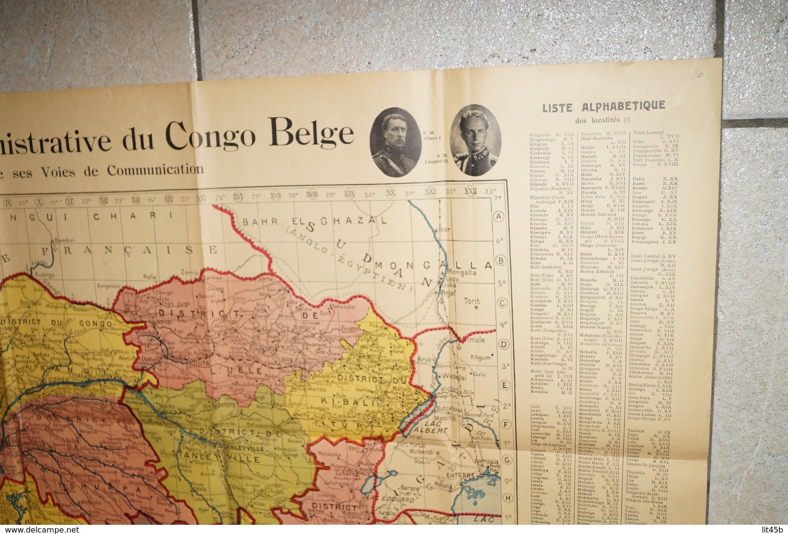 Afrique,grande Carte Ancienne,dressée Par J.Flamme,dessin De Fr.Menger,85 Cm. Sur 56 Cm. - Landkarten