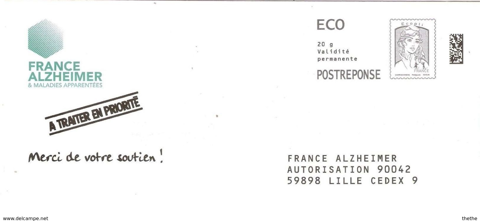 FRANCE ALZHEIMER - ECO  -  Agrément : 16P039 - Prêts-à-poster: Réponse /Ciappa-Kavena