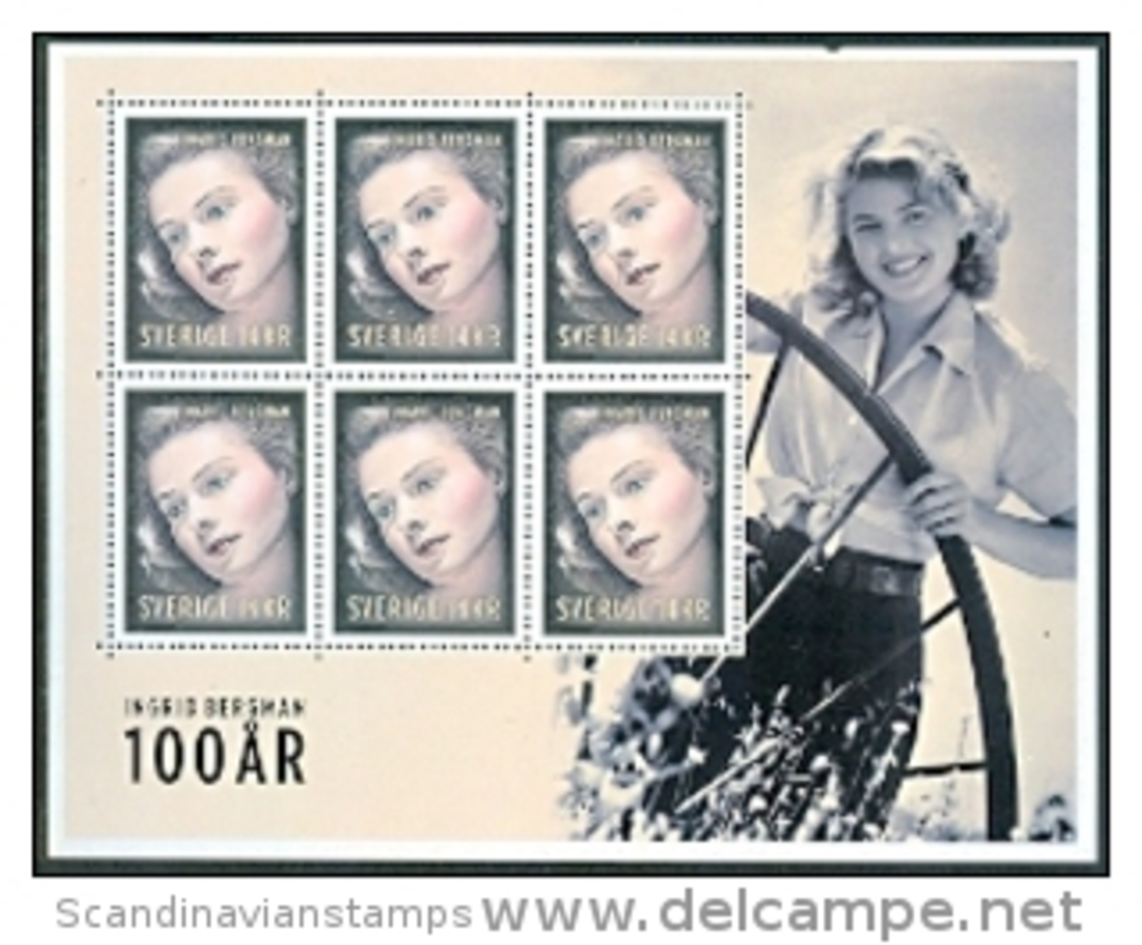 ZWEDEN 2015 Souveniersheet Ingrid Bergman PF-MNH-NEUF - Neufs