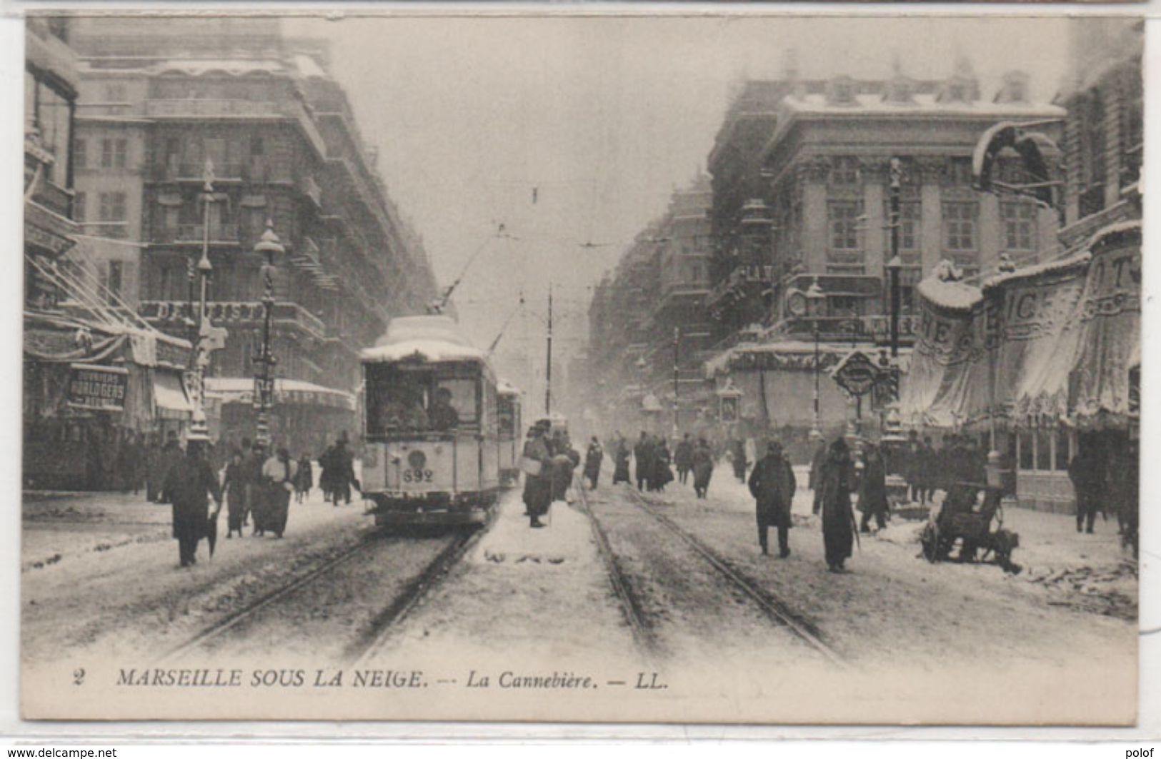 MARSEILLE Sous La Neige - La Cannebière - Tramway     (101250) - Canebière, Centre Ville