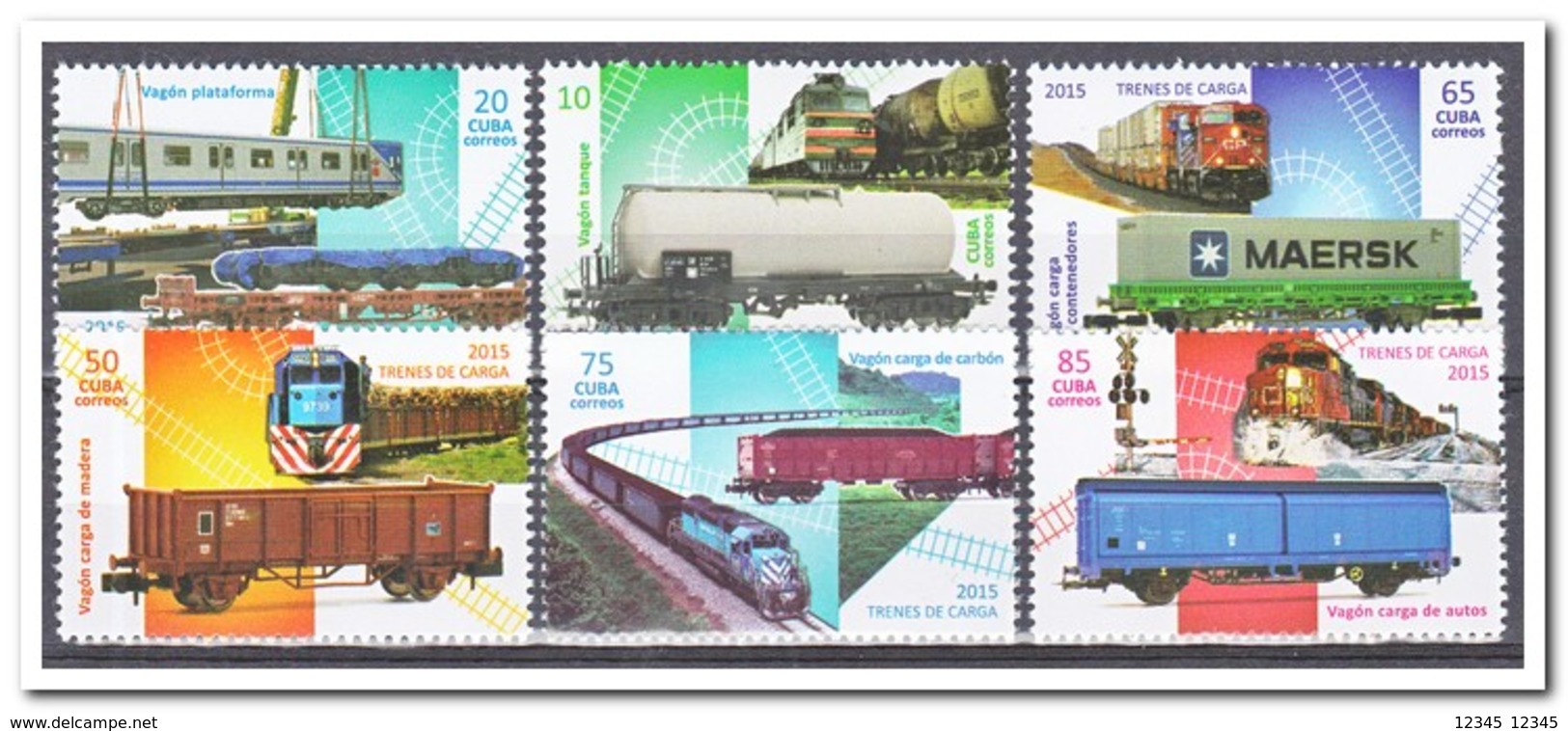 Cuba 2015, Postfris MNH, Trains - Ongebruikt