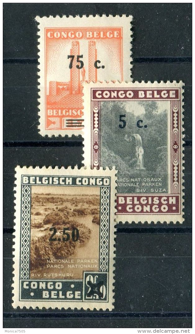 CONGO BELGE ( POSTE ) : Y&amp;T N°  225/227   TIMBRES  NEUFS  AVEC  TRACE  DE  CHARNIERE , VOIR . - Neufs