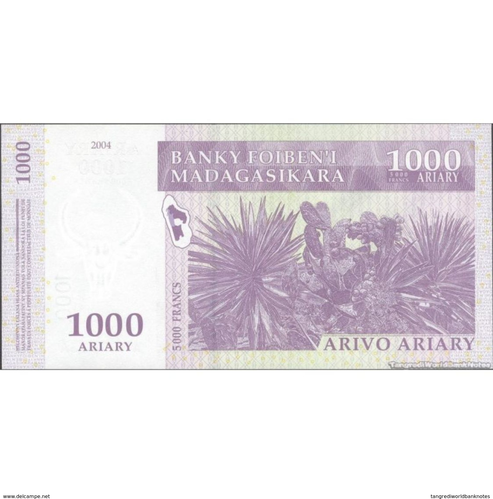 TWN - MADAGASCAR 89a - 1000 1.000 Francs 2004 A XXXXXXX E UNC - Madagascar