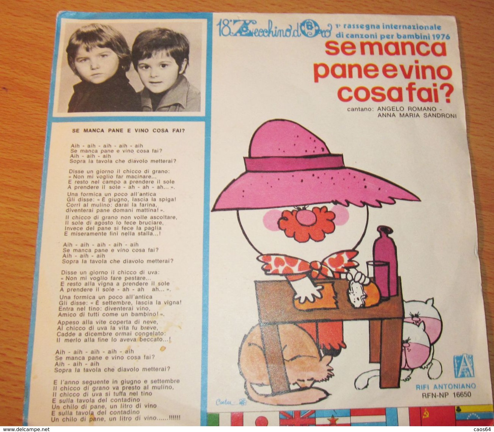 18° Zecchino D'Oro 1976 - Se Manca Pane E Vino Cosa Fai? (7") - Bambini