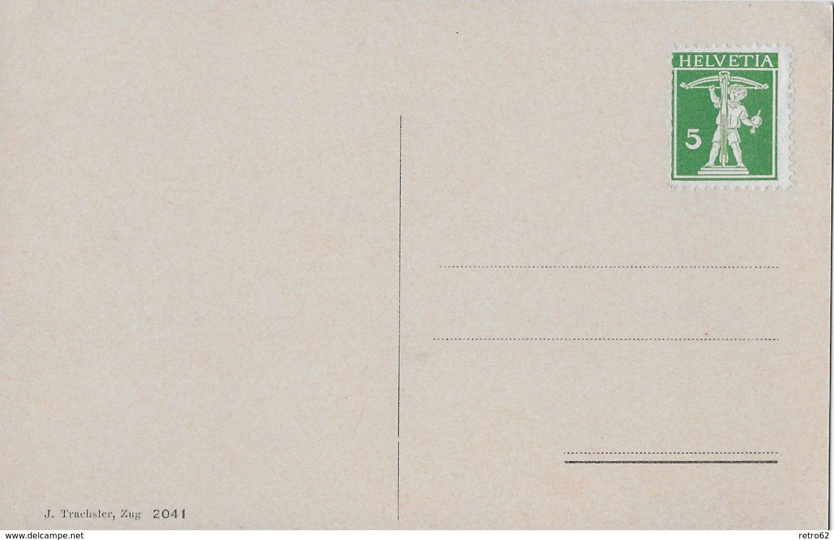 HEIMAT ZUG → S.A.C. Delegierten-Versammlung 6.November 1911 ►Briefmarke Stark Verschobener Druck◄ - Zug