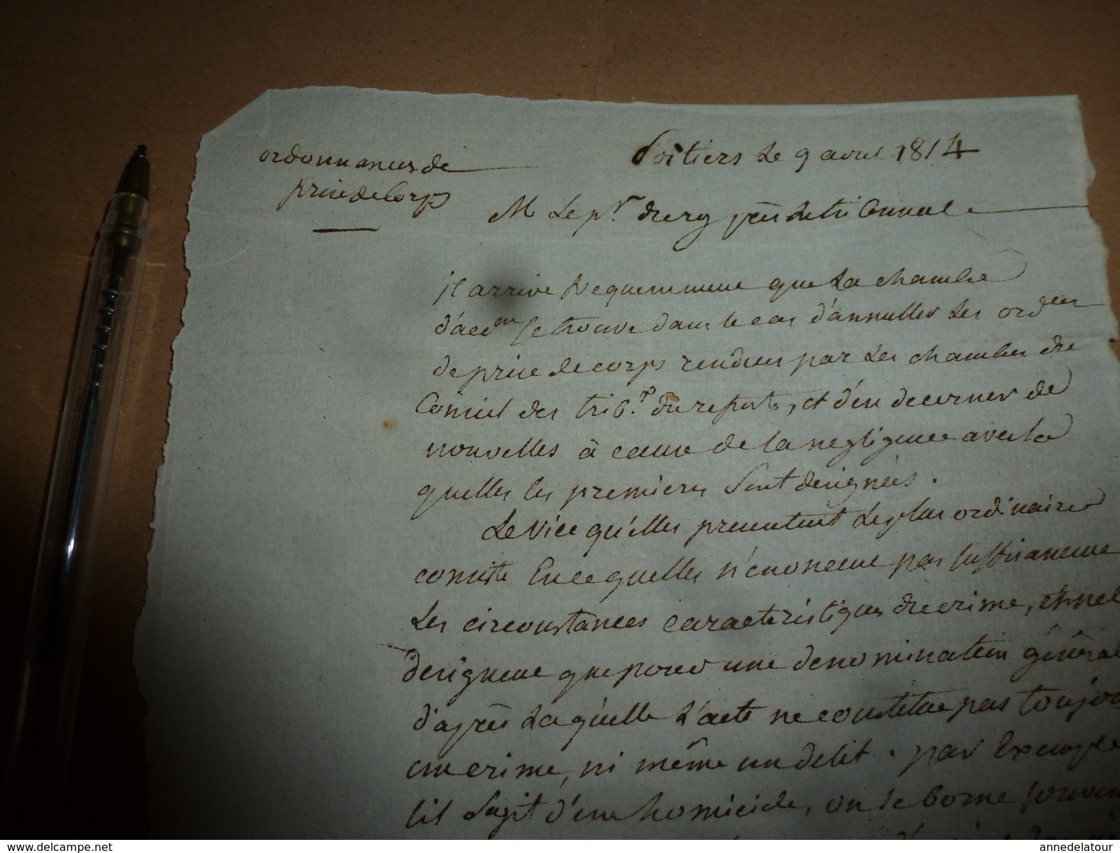 1814  Sur Les Erreurs Et Négligences Dans L'application Des Ordonnances De PRISE De CORPS Pour Crimes Et Délits,etc - Collections