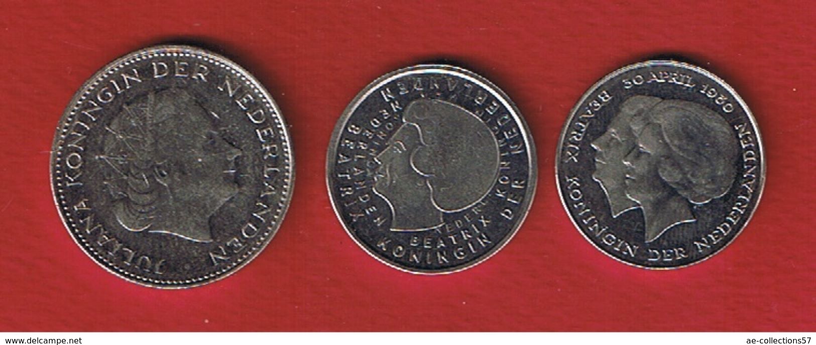 Pays -Bas  -- Lot De 3 Monnaies - 1980-2001 : Beatrix