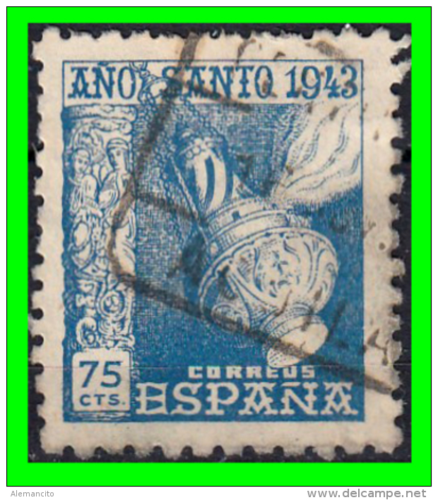 ESPAÑA  AÑO SANTO COMPOSTELANO  AÑO 1944  VALOR  75 Ctm. - Fiscal-postal