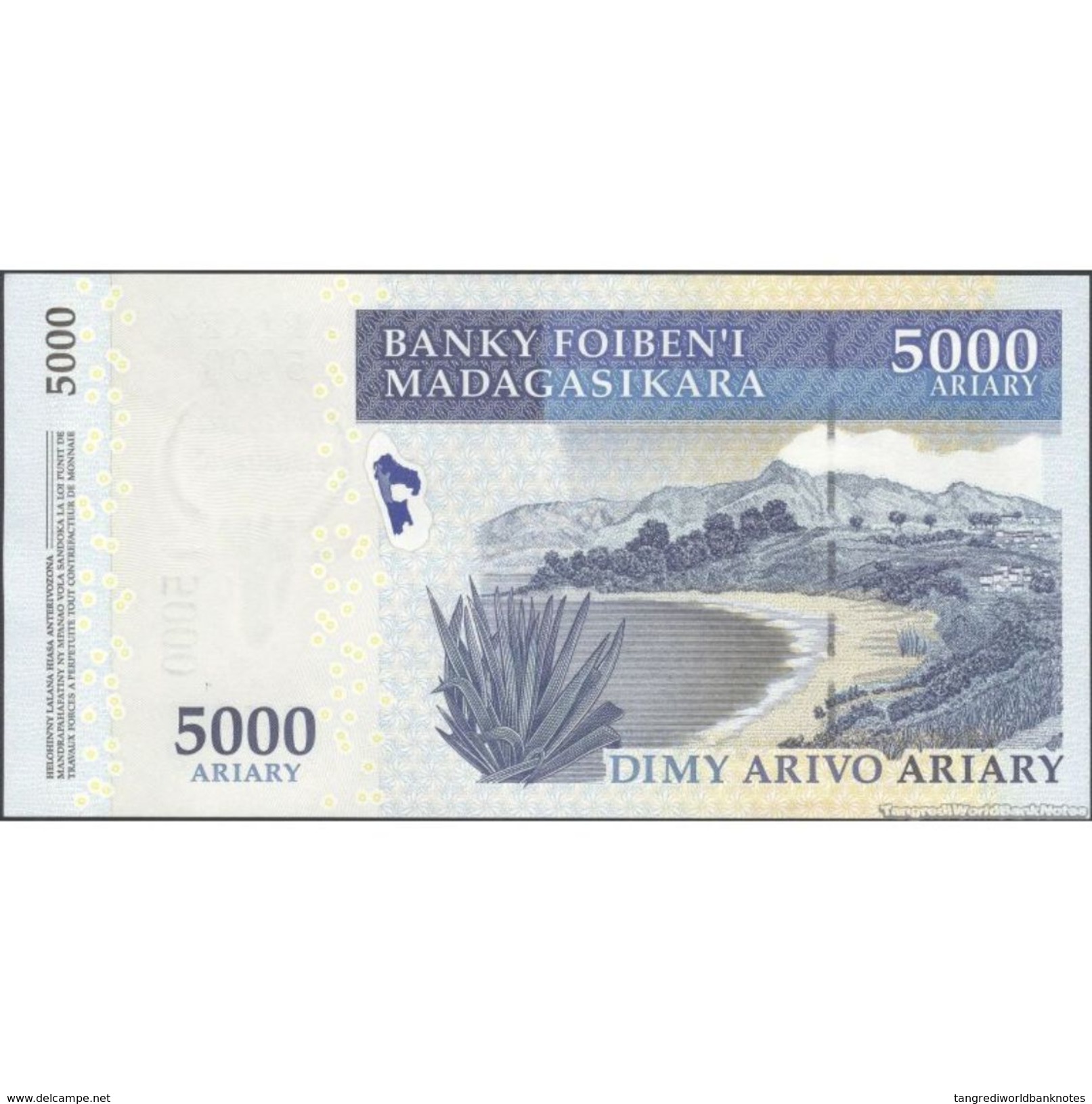 TWN - MADAGASCAR 94 - 5000 5.000 Ariary 2008 5th Ann. Madagascar Action Plan 2007-2012﻿ UNC - Madagascar