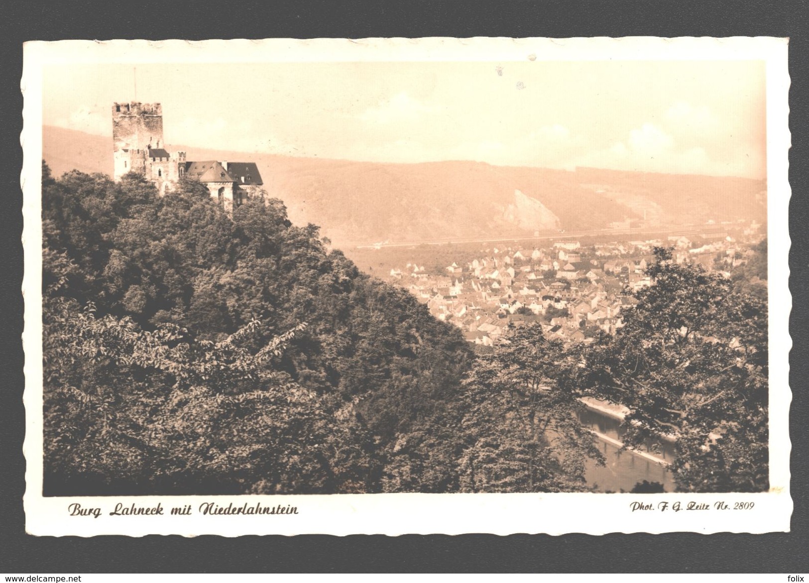 Niederlahnstein - Burg Lahneck Mit Niederlahnstein - Zeitz-Photo - Lahnstein