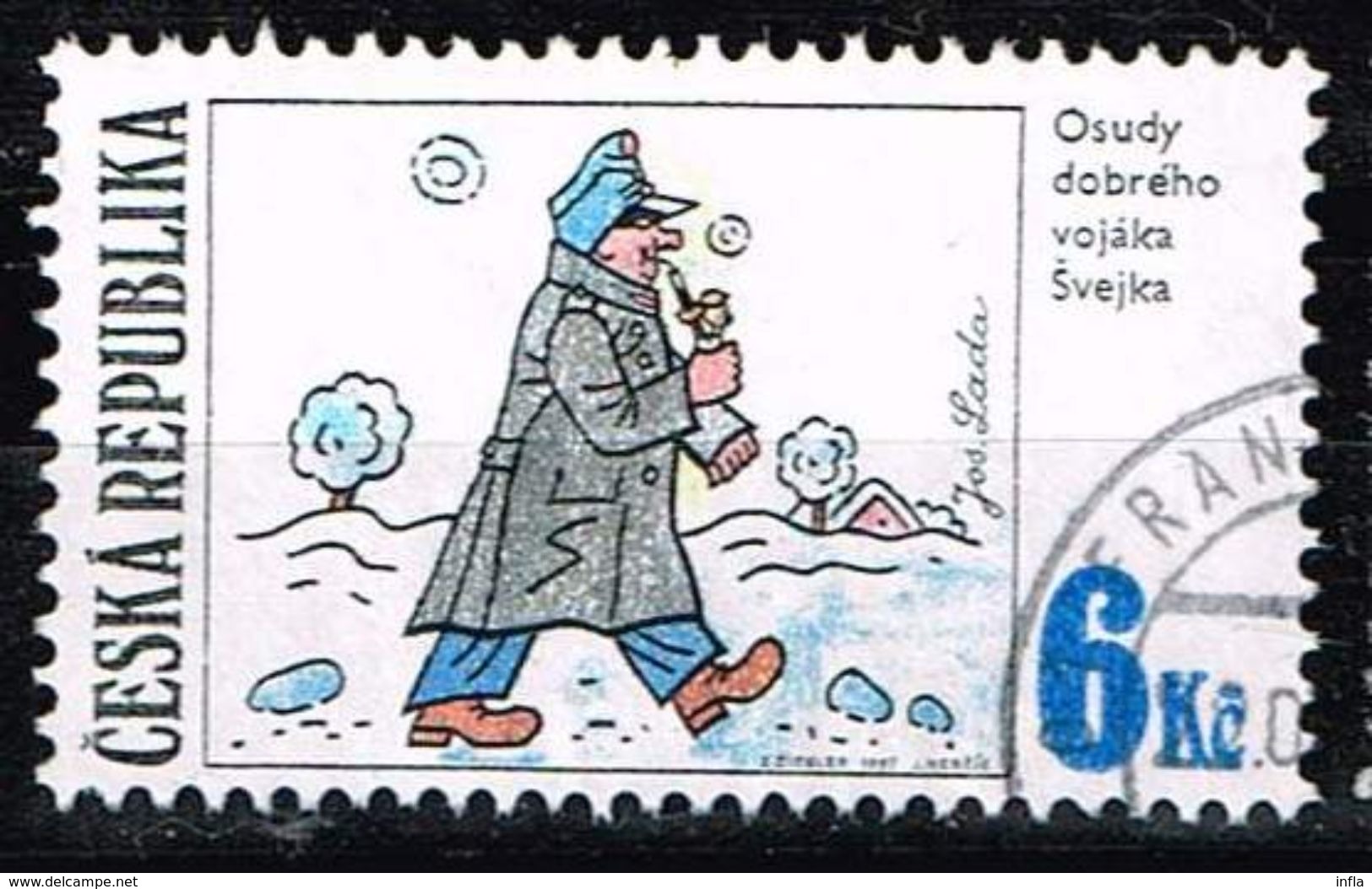 Tschechien 1997, Michel# 155 O Josef Lada's Illustration: SVEJK - Oblitérés