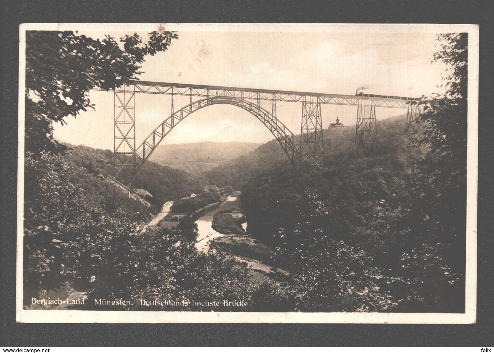 Bergisch Land - Müngsten - Deutschlands Höchste Brücke - Train / Zug - Fotokarte - Remscheid