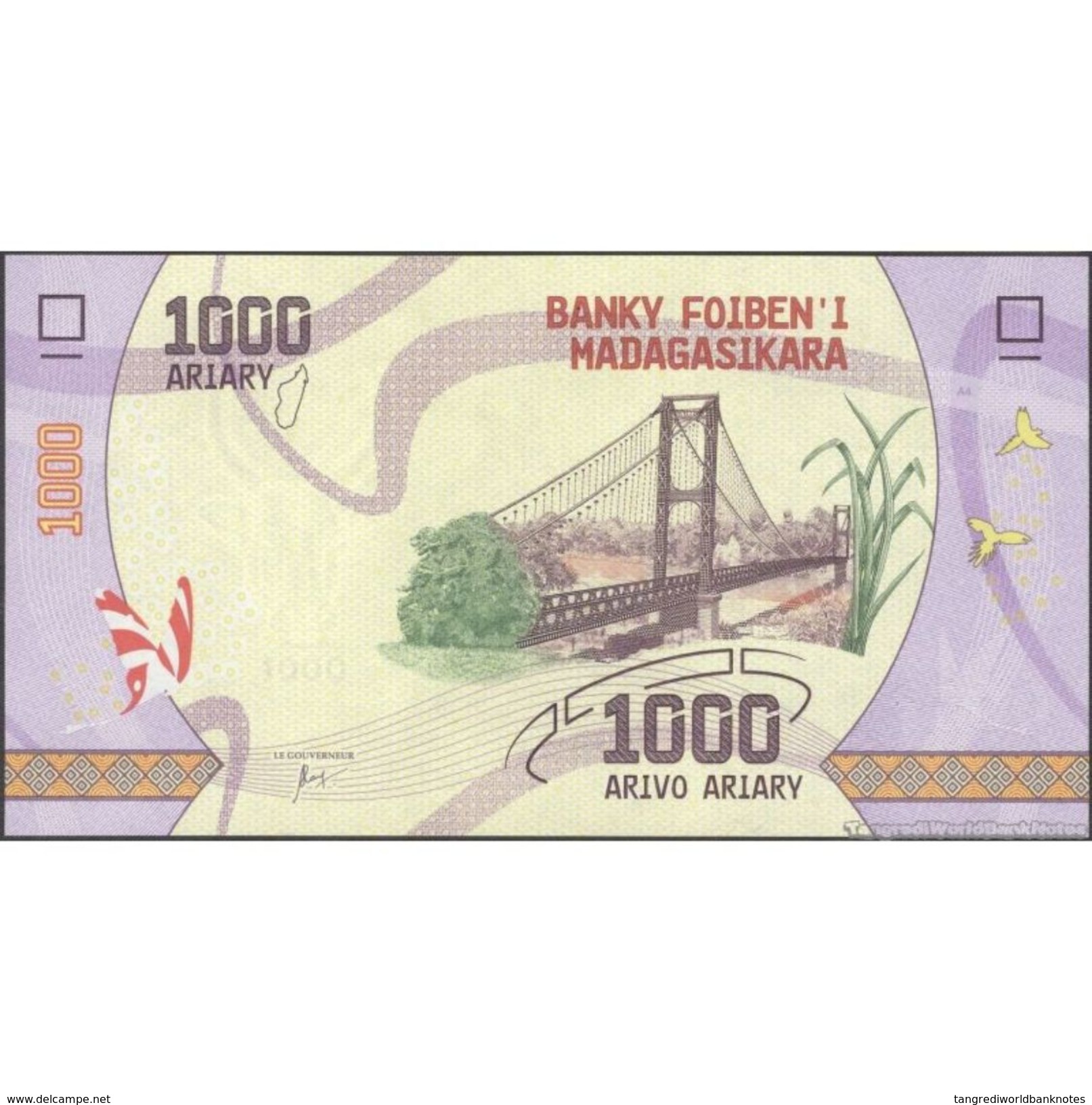 TWN - MADAGASCAR NEW - 1000 1.000 Ariary 2017 Prefix D UNC - Madagascar