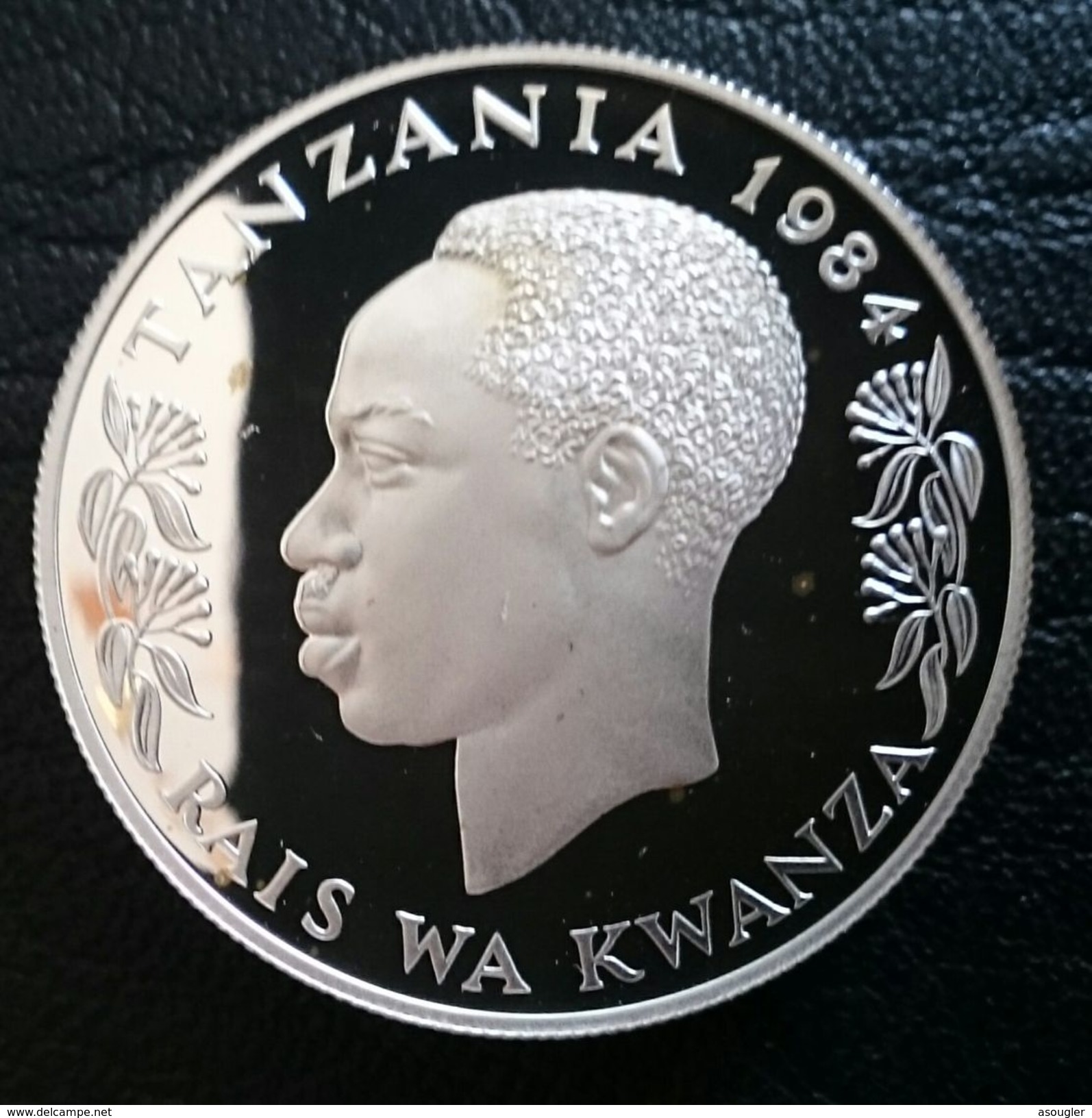 TANZANIA 100 SHILINGI 1984 SILVER PROOF "Decade For Women" Free Shipping Via Registered Air Mail - Tanzanía