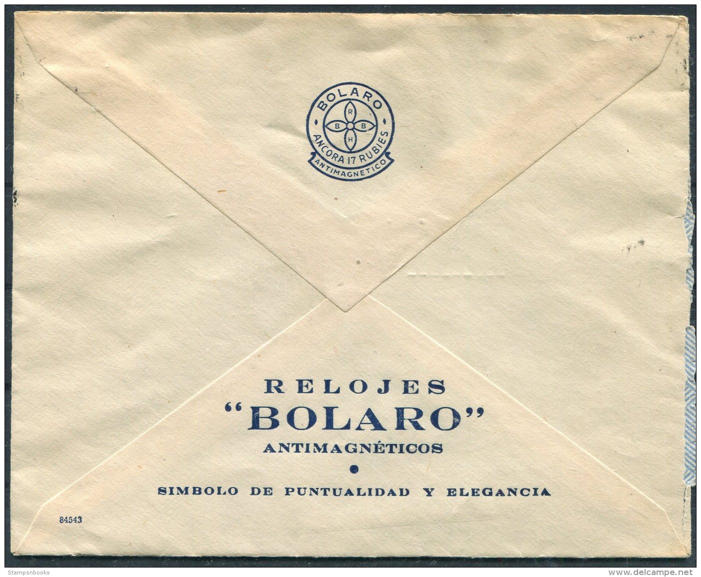 1947 Argentina Buenos Aires, Red Cross Navidad Cover - Lengnau Bei Biel, Switzerland. BOLARO Antimagnetico Advertising - Covers & Documents