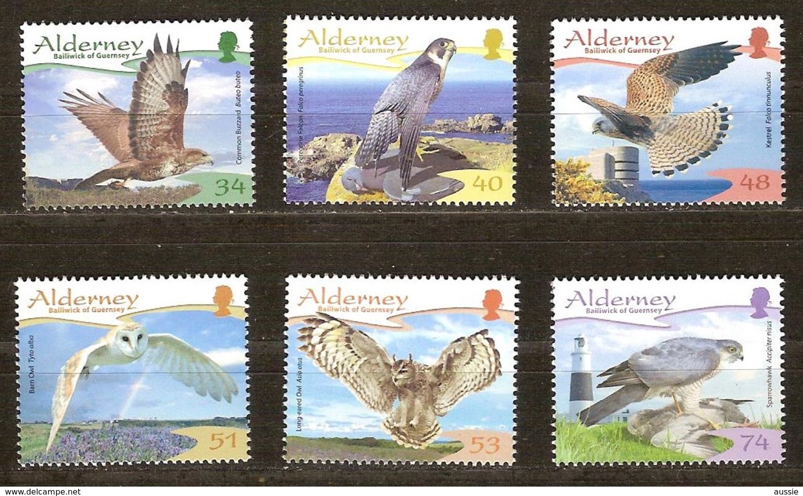 Alderney Aurigny 2008 Yvertn° 327-332 *** MNH Cote 12 Euro Faune Oiseaux Vogels Birds - Alderney