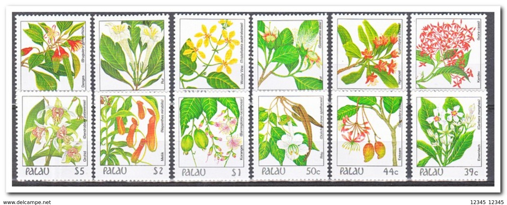 Palau 1987, Postfris MNH, Flowers - Palau